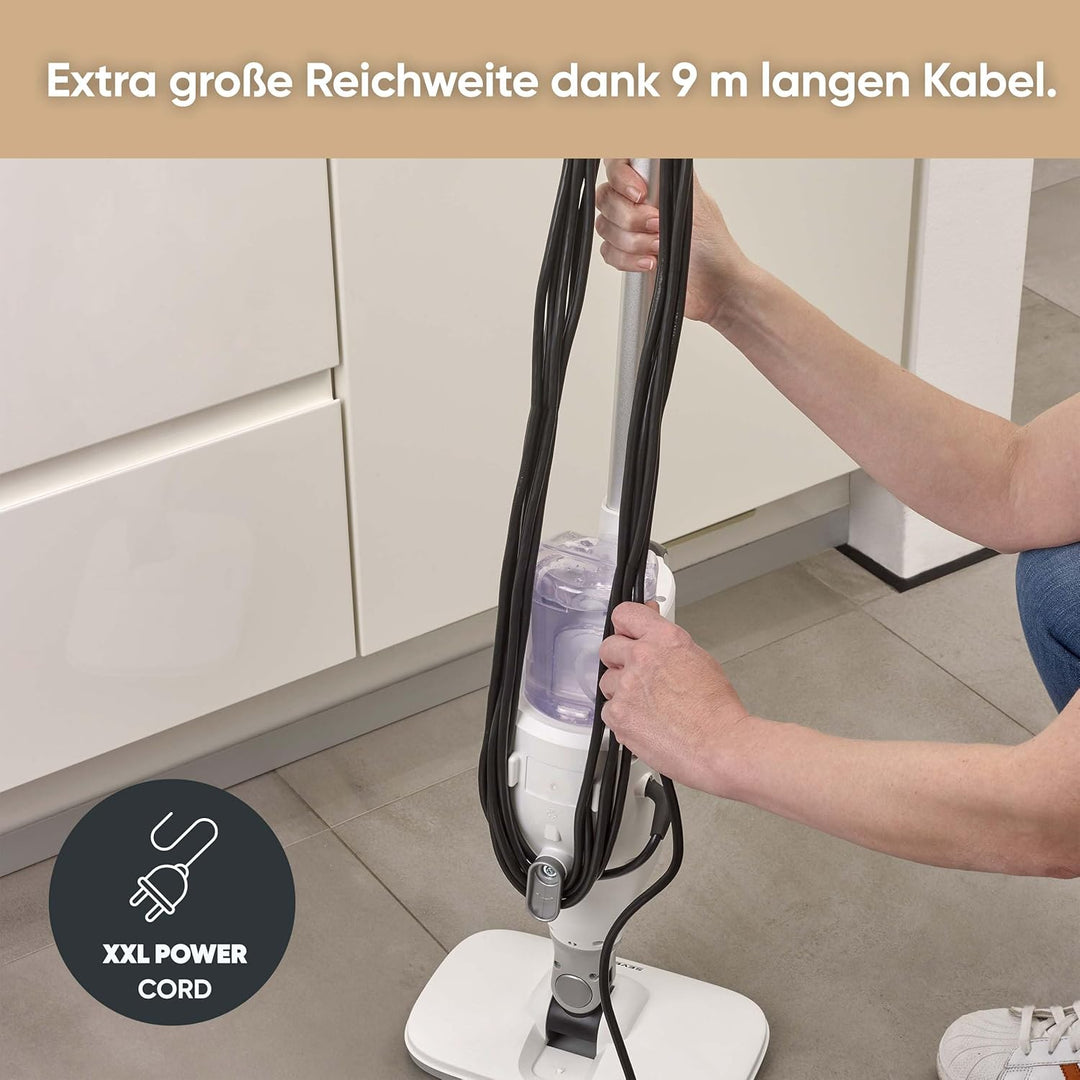 SEVERIN 2-in-1 Dampfreiniger mit Mehrzweck-Funktion & praktischem Kombi-Zubehör, für alle Hartböden