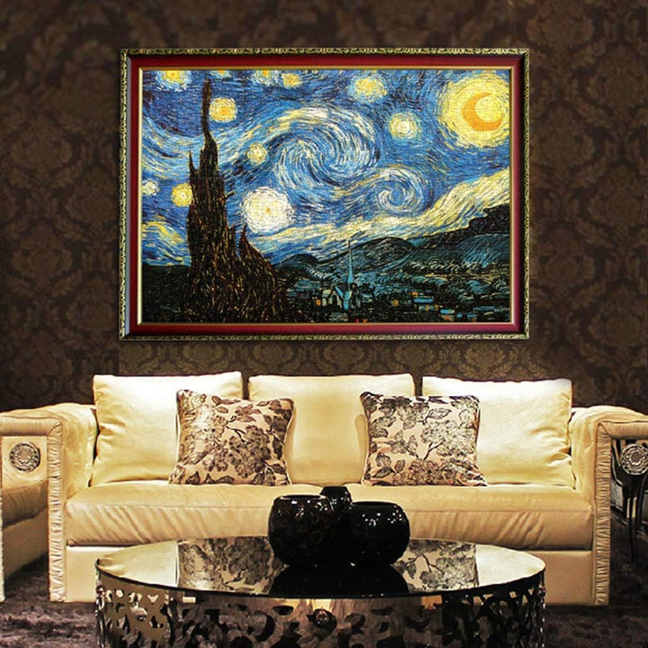 TINYOUTH 2000 Teile Puzzle für Erwachsene, 《Sternennacht》 Museum Kollektion Puzzle, 70x100CM 2mm Dic