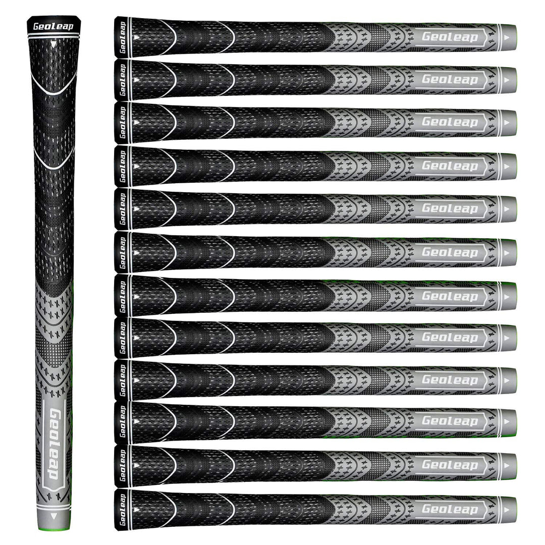Geoleap Golfgriff-Set, 13 Stück, Cord-Gummimischung, Hybrid-Golfschlägergriffe, Allwetter-Leistung.
