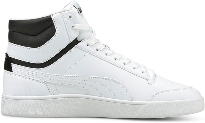 PUMA Unisex Shuffle Mid Sneaker 38.5 EU Puma White Puma White Puma Black Puma Team Gold, 38.5 EU Pum