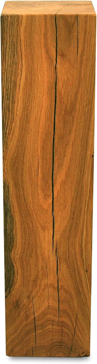 ms factory Holzblock Eiche Massiv - Handgefertigter Holzklotz - Rustikale Holzsäule - Beistelltisch