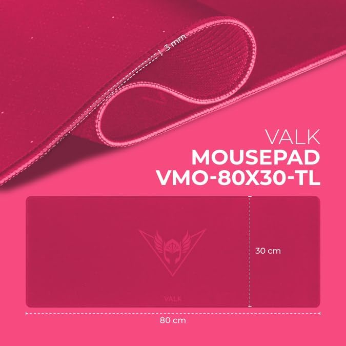 VALK Gaming-Pad, 800 x 300 x 3 mm, weiches HD-Gewebe, Präzision und Geschwindigkeit, Mauspad Gamer,