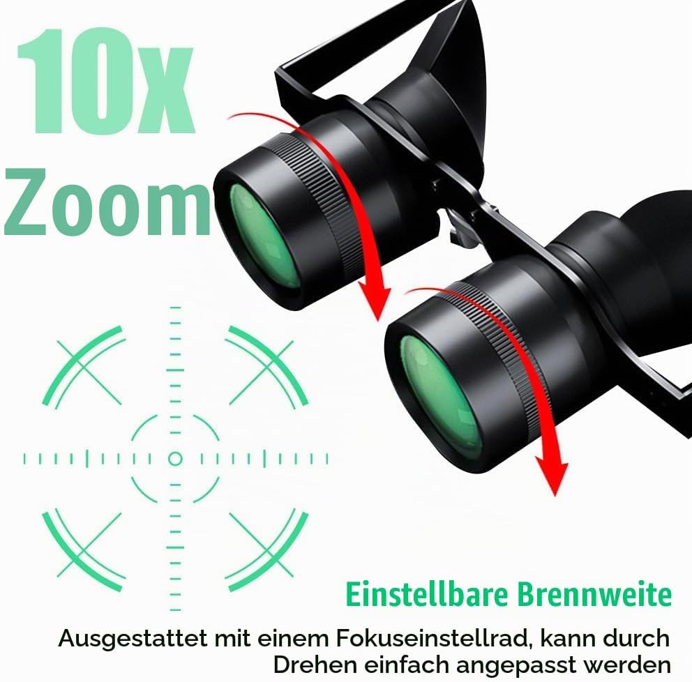 Freihändige Fernglasbrille, Professionelle Angelfernglas, Freisprechbrille zum Angeln, Vogelbeobacht