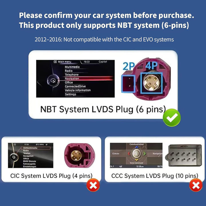Kabellos CarPlay/Android Auto Modifikation Modul für BMW NBT-System 1/2/3/4/5/6/7 Serie X1/X3 /X4/X5