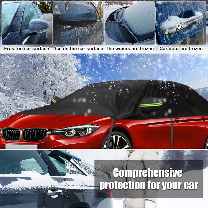 Universelle Halbgarage für Autos 323 * 150 * 49cm, Autoabdeckung Wasserdicht Ersatz für BMW 3 Series