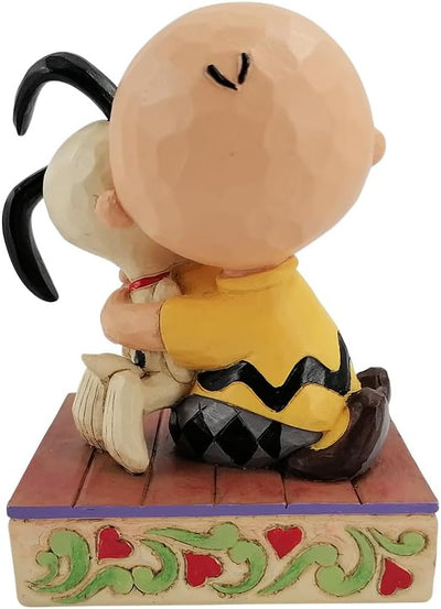 Enesco Peanuts by Jim Shore Charlie Brown und Snoopy Umarmungsfigur, 11,4 cm, Mehrfarbig