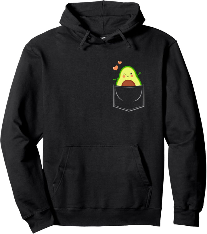 Avocado in Brusttasche - Veganer Humor Vegetarier Avocado Pullover Hoodie