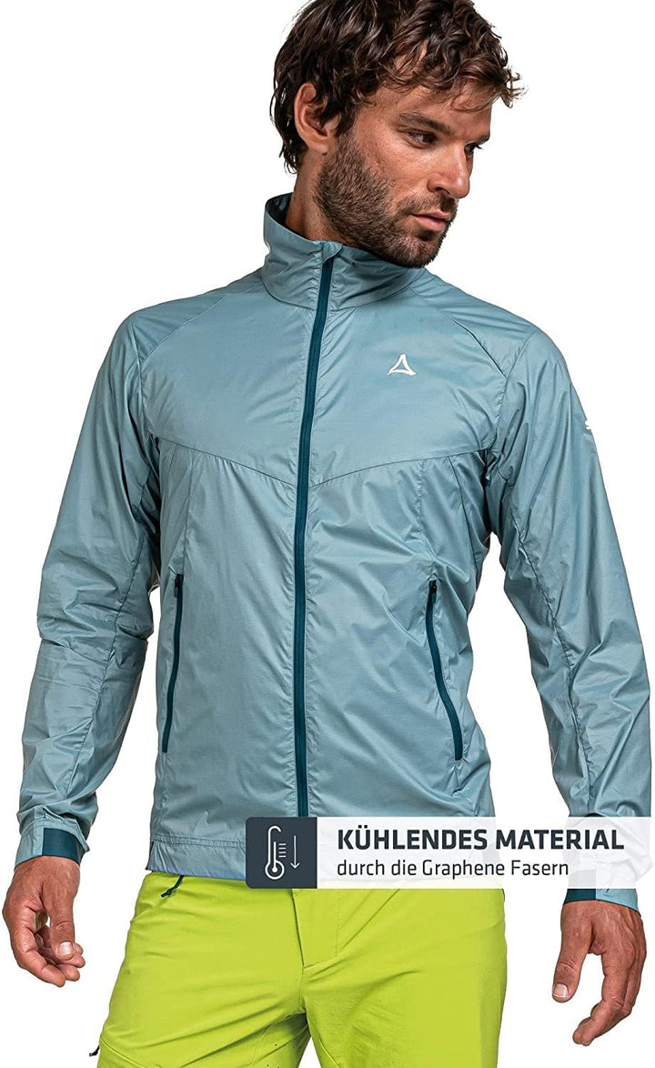 Schöffel Herren Jacket Bygstad M, winddichte Wanderjacke, Windbreaker mit kühlenden Graphene Fasern