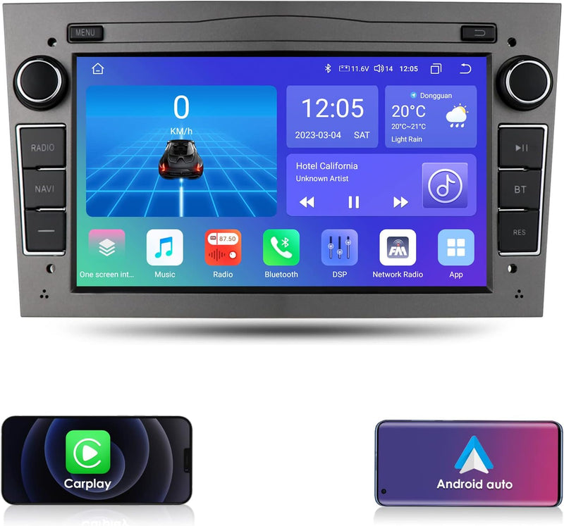 Ossuret Android 12 Autoradio für Opel Antara/Astra H/Combo/Vectra C, 8 Core 7 Zoll QLED Touchscreen