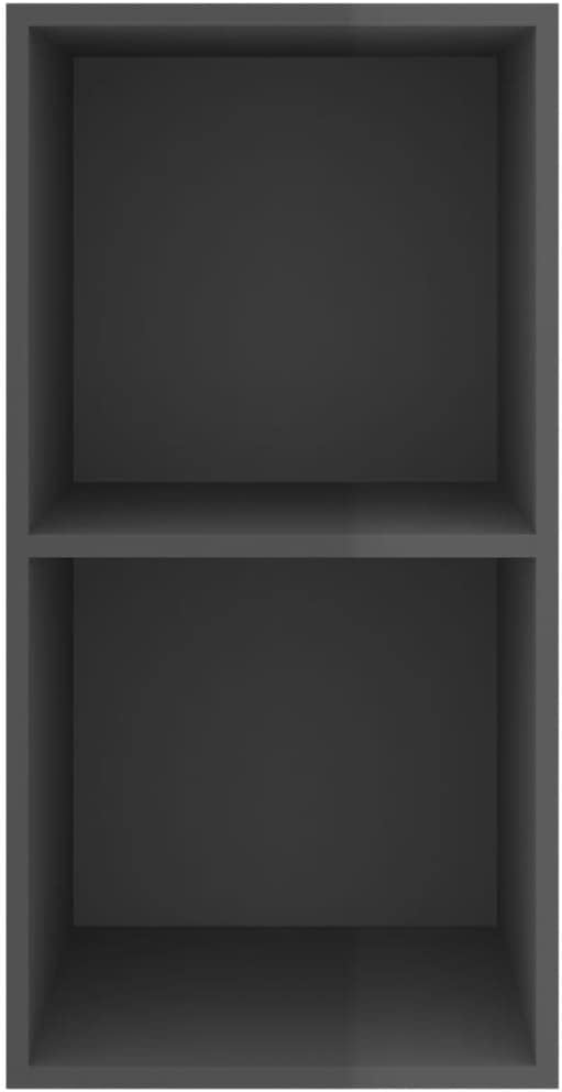 homiuse TV-Wandschrank Hochglanz-Grau 37x37x72 cm Holzwerkstoff Design TV Board Fernsehschrank Ferns