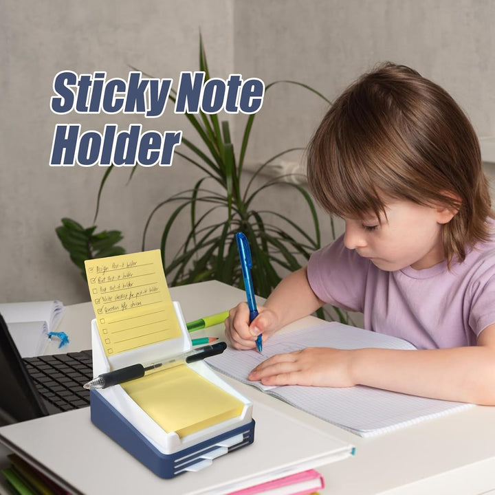 Sticky Note Holder, Memo Pad Organizer, 10 x 11 x 9 cm/3,9 x 4,3 x 3,5 Zoll Desktop Storage Box, Kee