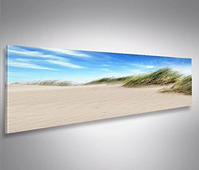 islandburner Bild Bilder auf Leinwand Dünensand Meer Dünen Sand Panorama XXL Poster Leinwandbild Wan