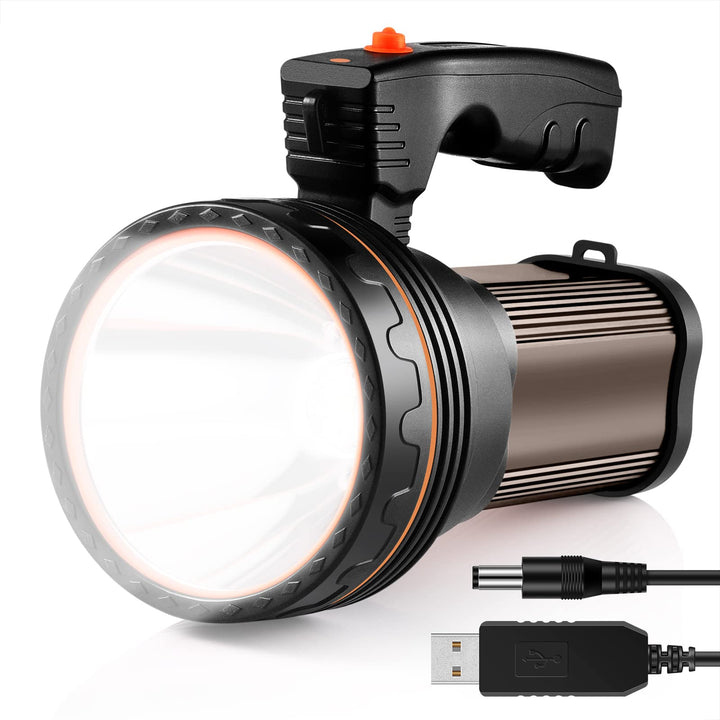 AF-WAN LED Taschenlampe Wiederaufladbar LED Handscheinwerfer 6000 Lumens,CREE Handlampe 9000mAh Supe