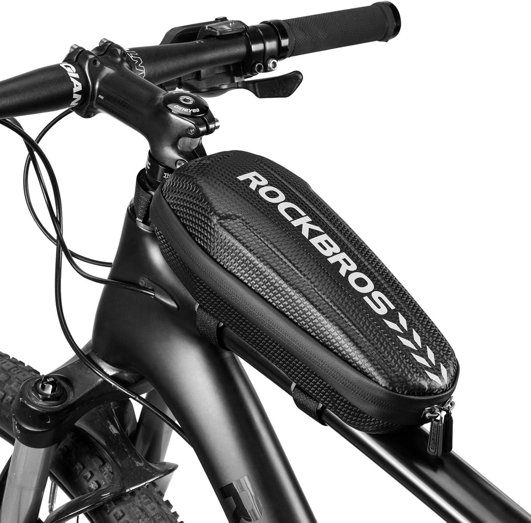 ROCKBROS Fahrrad Rahmentasche Wasserdicht Oberrohrtasche für MTB Rennrad Faltrad Schwarz L 1,5L / M