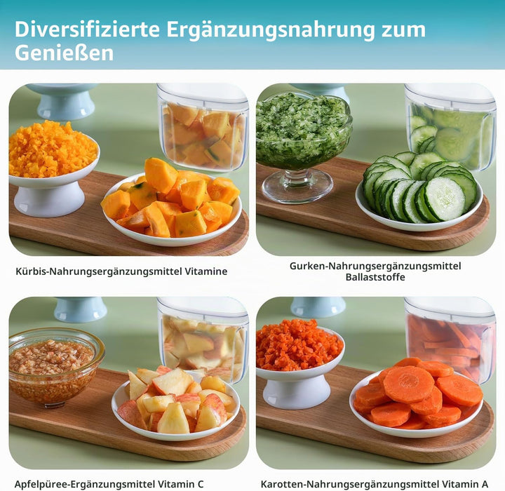 Elektrisch Zerkleinerer Küche Akku wiederaufladbar, 250ML Mini Knoblauchhacker Gemüsezerkleinerer El