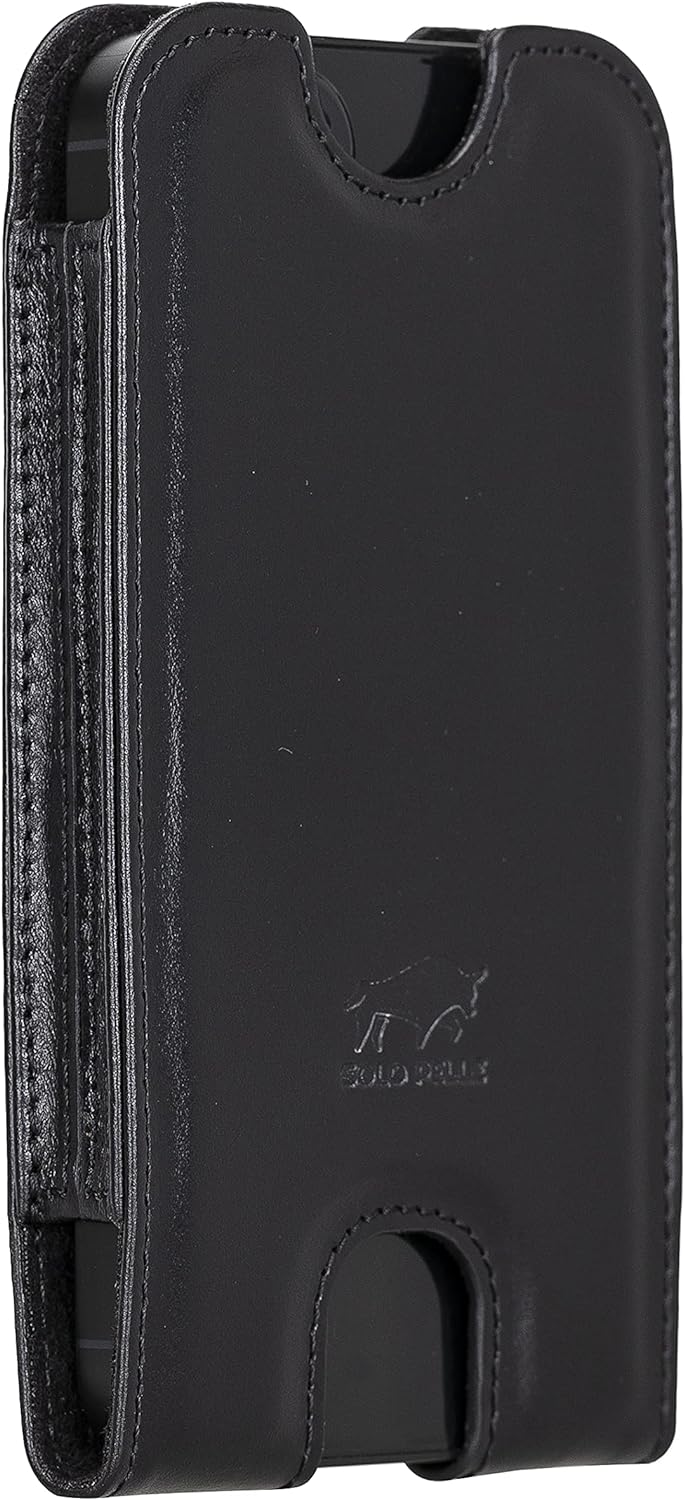 Solo Pelle Lederhülle für das iPhone 12 Mini + 13 Mini bis 5,4 Zoll Case Leder Hülle Ledertasche aus