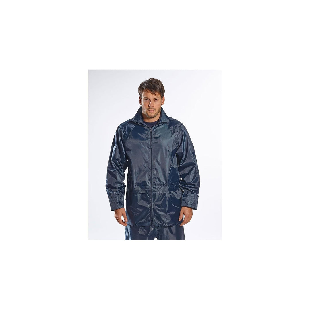 Portwest S440 Herren Leichte Wasserdichte Klassische Regenjacke Marineblau, 5XL 5XL Einfarbig, 5XL E