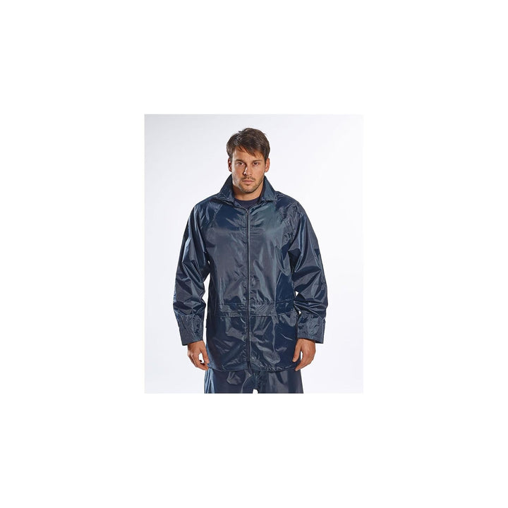 Portwest S440 Herren Leichte Wasserdichte Klassische Regenjacke Marineblau, 5XL 5XL Einfarbig, 5XL E