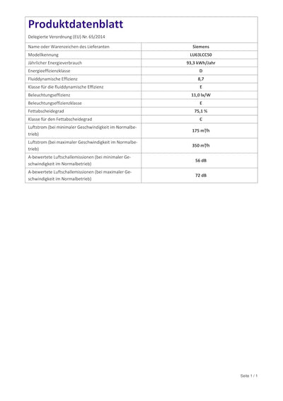 Siemens LU63LCC50 iQ100 Dunstabzugshaube mit Drucktastenschalter, 60 cm