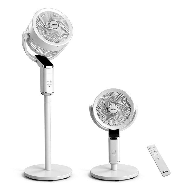 LEADZM Standventilator mit Luftzirkulation, Bodenventilator 80° Horizontale Oszillation, Fernbedienu