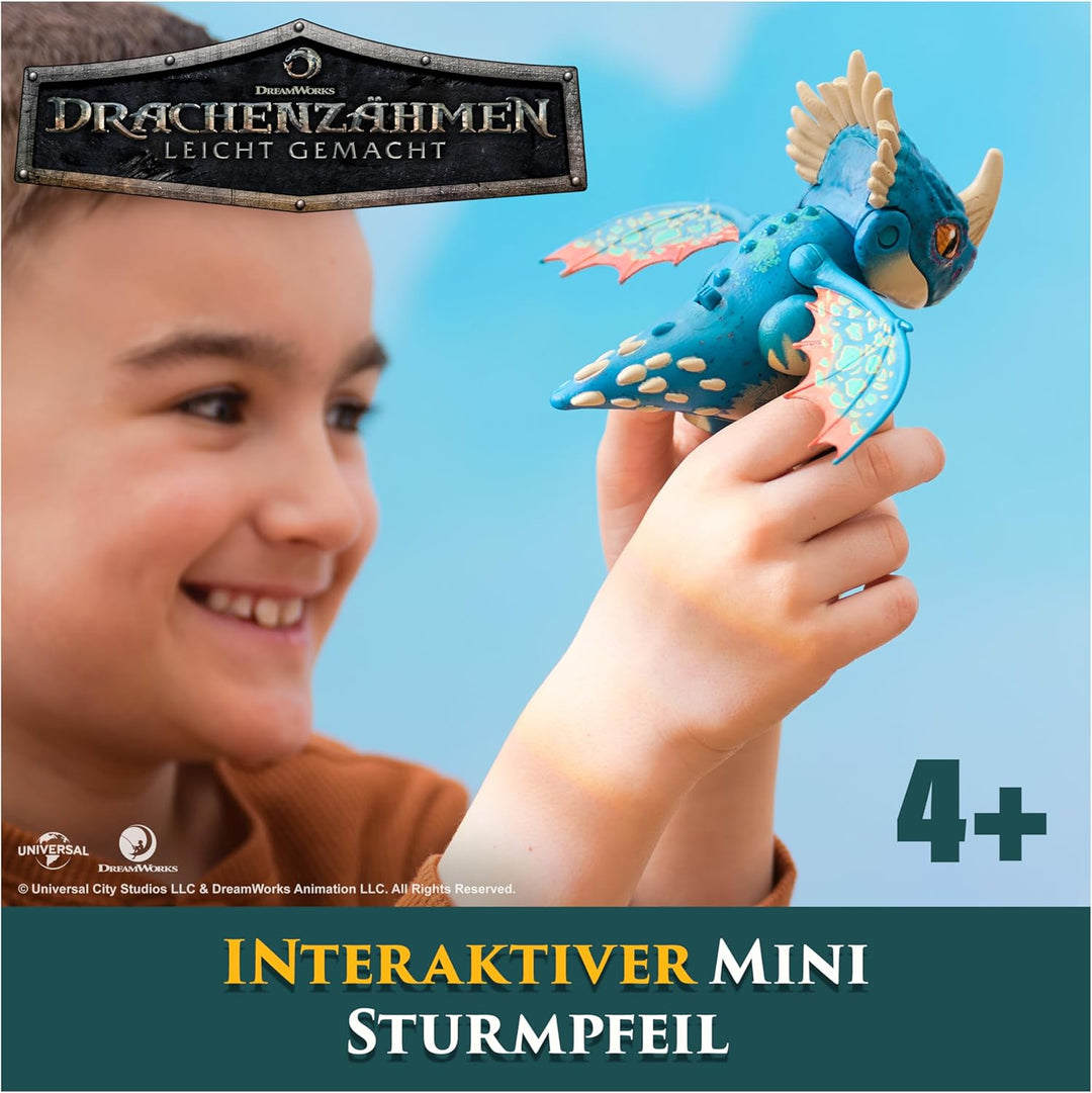 Dreamworks How to Train your Dragon, Interaktiver Mini-Drache Sturmpfeil, Figur mit Soundeffekten, S