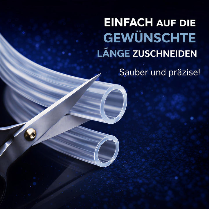 Silikonschlauch Transparent Lebensmittelecht - 12mm ID x 15mm AD 5 Meter - Hitzebeständiger Schlauch