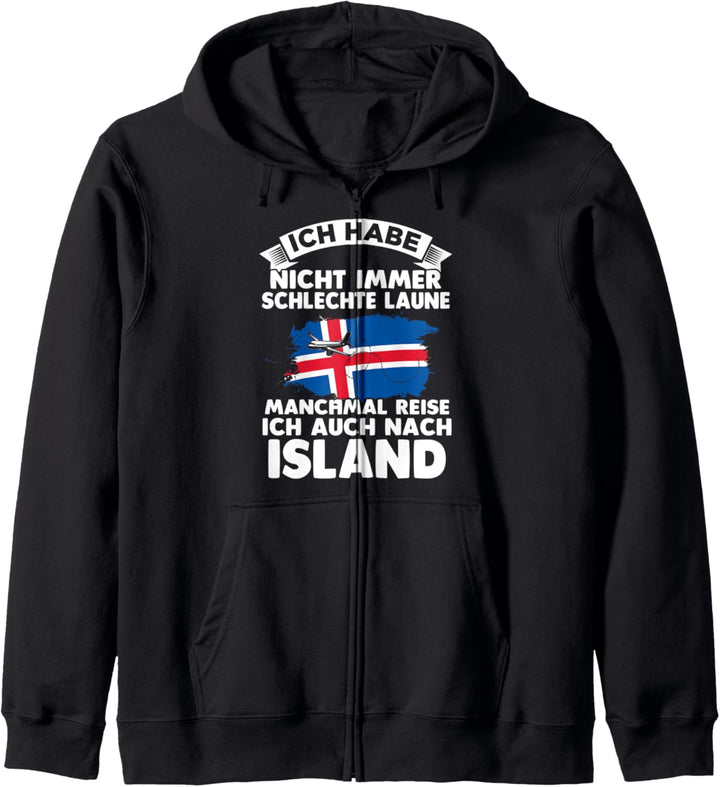 Isländisch Isländische Flagge Skandinavien Island Kapuzenjacke