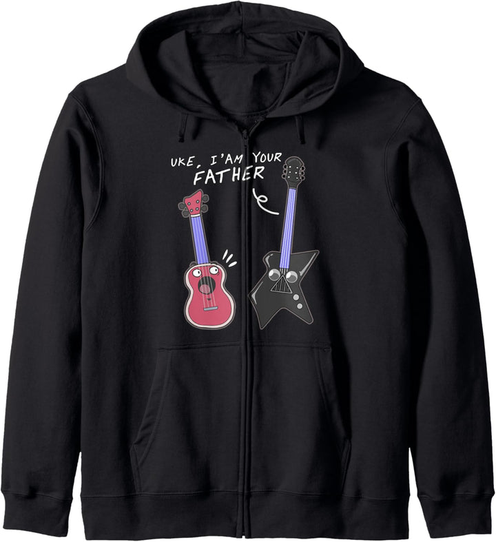 Lustiges Uke Ich Bin Dein Vater Ukulele E Gitarre Musiker Kapuzenjacke
