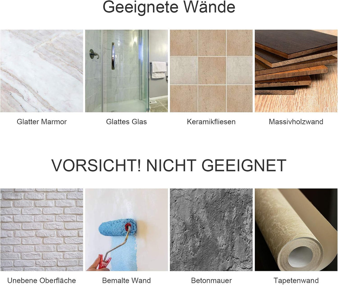 ZUNTO Handtuchhalter Ohne Bohren, Gästehandtuchhalter Selbstklebend, Handtuchstange Edelstahl Badezi