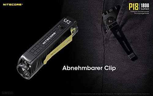 Nitecore P18 Adult Unisex Lampe, schwarz, 105 mm