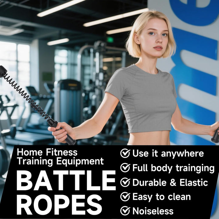 2pcs Battle Ropes Ohne Seil, Tragbar Schwere Battle Ropes, Ganzkörpertrainingsgeräte Robuste Rutschf