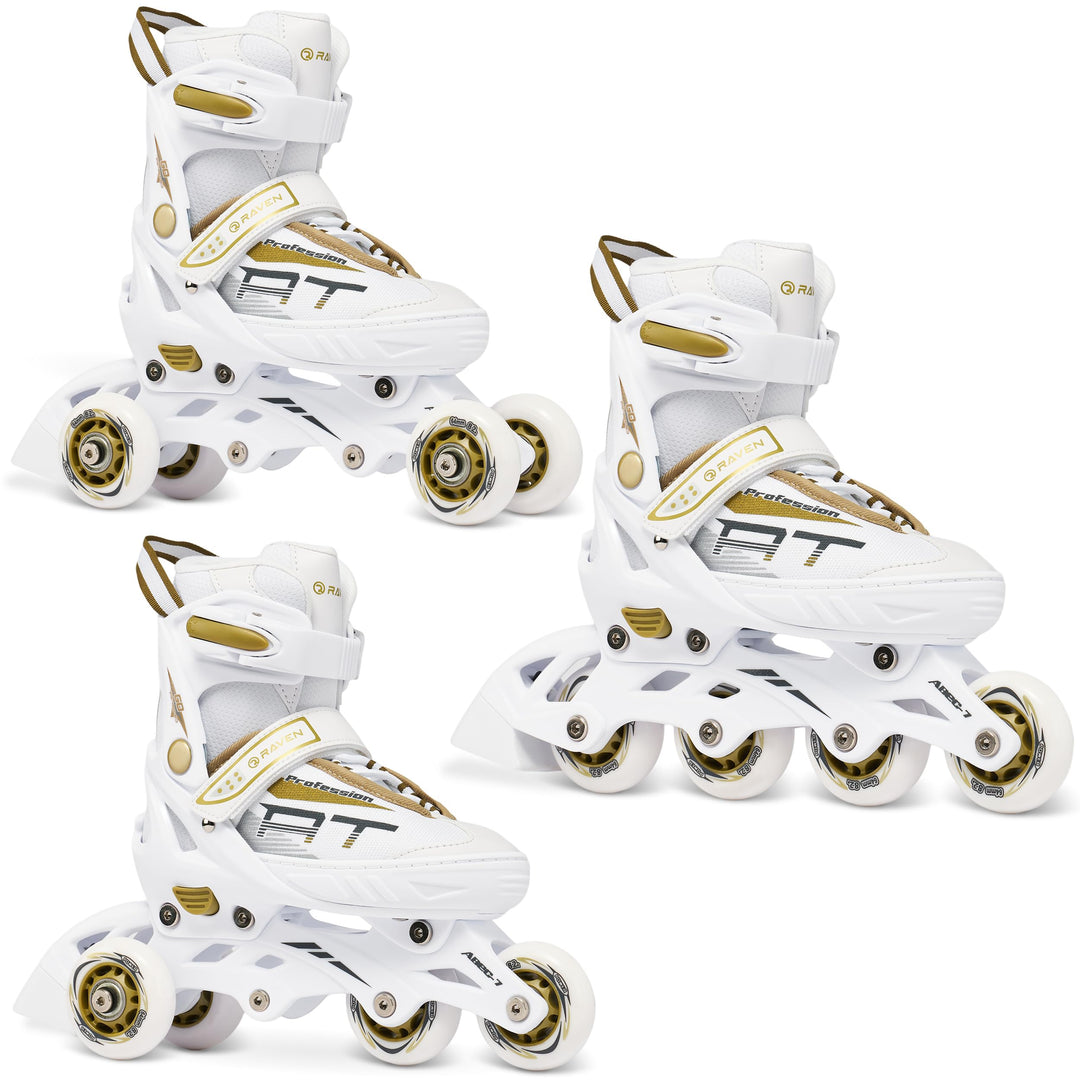 RAVEN Profession 3in1 Inlineskates Triskates Rollschuhe Inliner für Kinder und Erwachsene verstellba