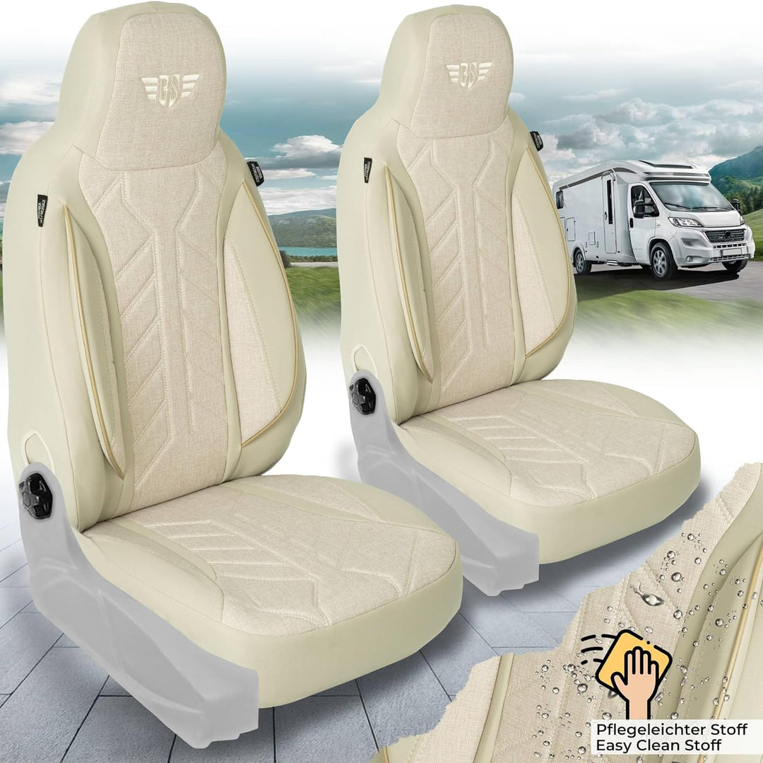 BREMER SITZBEZÜGE Wohnmobil Schonbezüge für FIAT Ducato Jumper Boxer PLKT205 PLKT205 - Beige, PLKT20