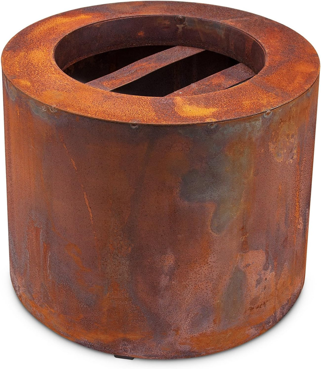 Metall Zylinder Rost inkl. Flammschale Ø 26 cm / 20 cm