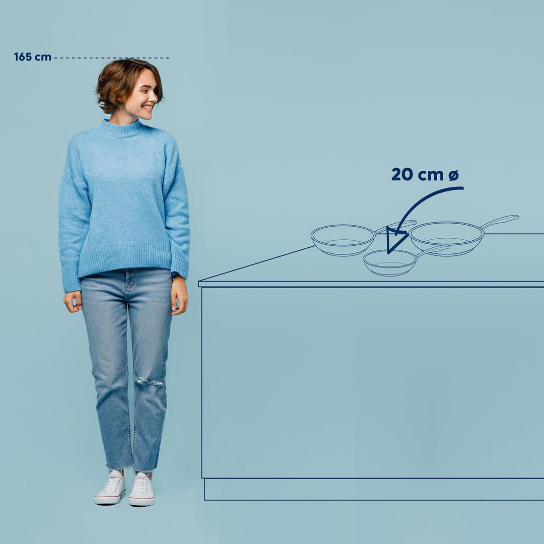 kela Bratpfanne 20cm STELLA NOVA, kleine Pfanne Induktion mit Oil Control System, Aluguss beschichte