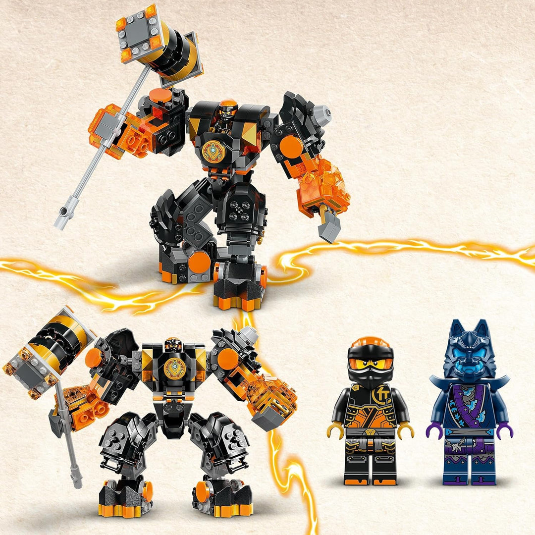 LEGO NINJAGO Coles Erdmech, Actionfiguren-Spielzeug mit veränderbarem Mech, Ninja-Set mit 2 Figuren