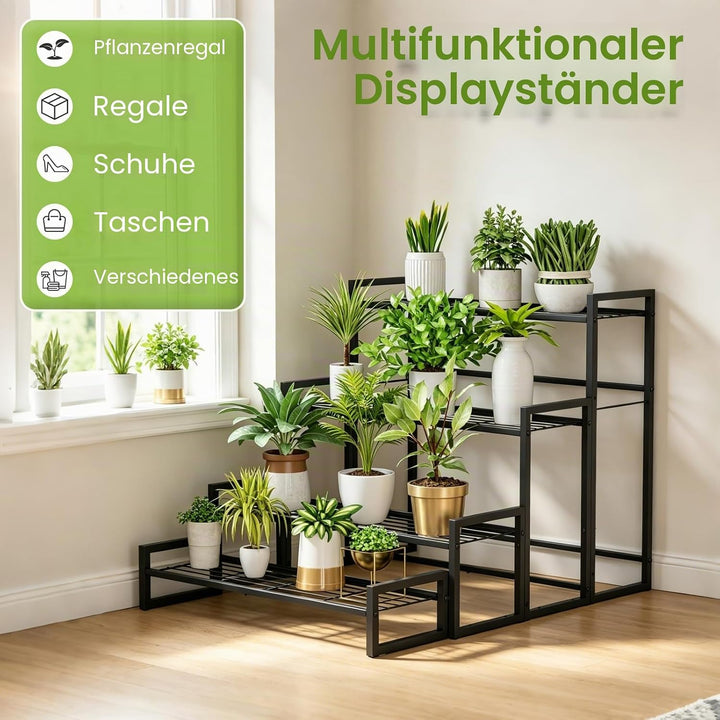 VyGrow Pflanzenständer, 4 Etagen, stapelbar, gestuft, Pflanzenständer, skalierbar, strapazierfähig,