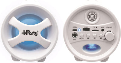 Lexibook BTP585Z iParty-Tragbarer Bluetooth-Lichtlautsprecher mit Mikrofon, Stereoanlage, Lichteffek