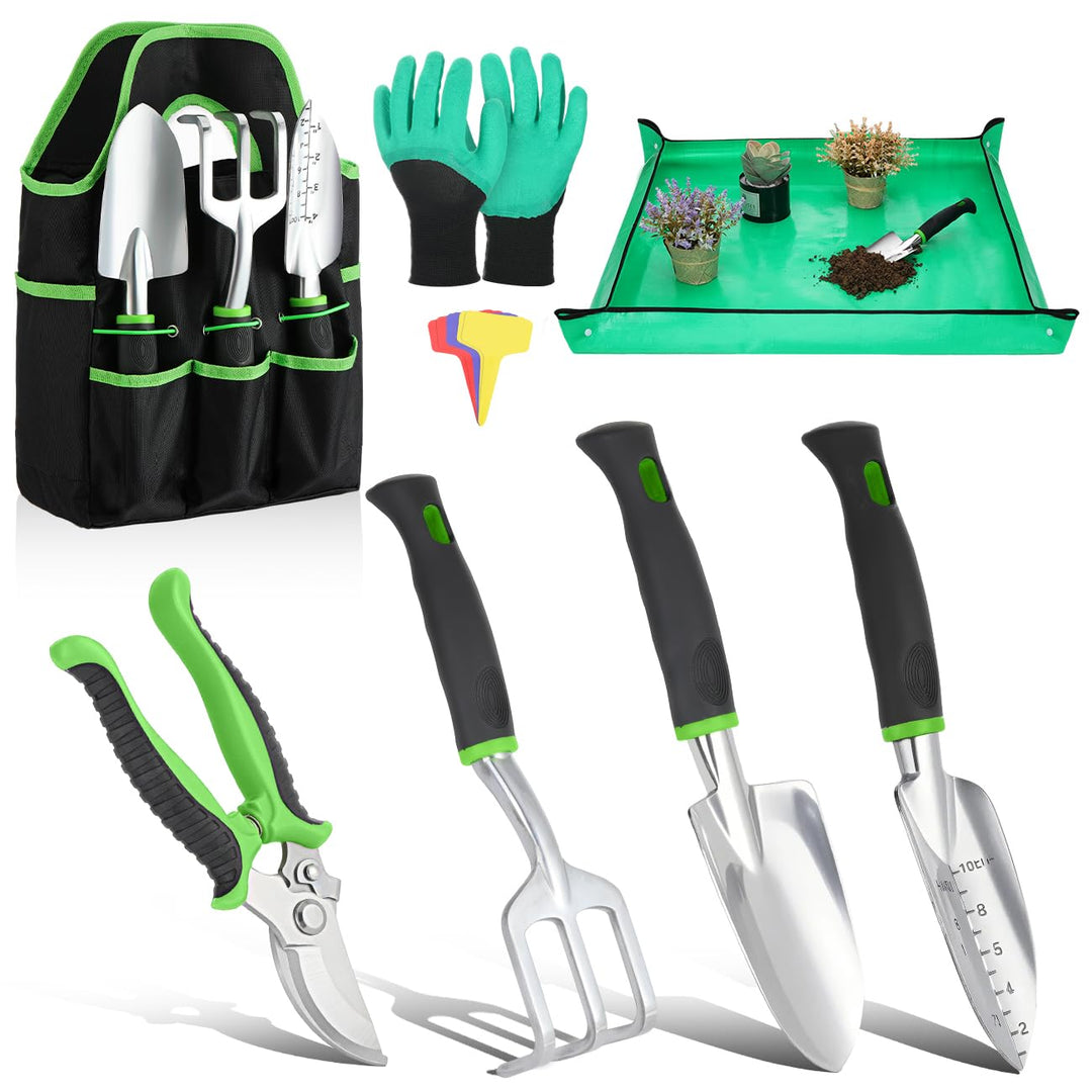 Housolution Gartengeräte Set, 8 PCS Gartenarbeit-Handwerkzeug-Set, Robust Aluminiumlegierung Gartena