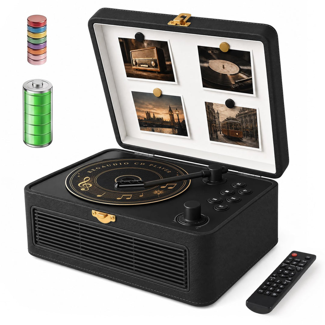 CD Player Tragbar Bluetooth: Kegaudio Radio mit CD-Player Tragbarer mit Lautsprecher Fernbedienung U