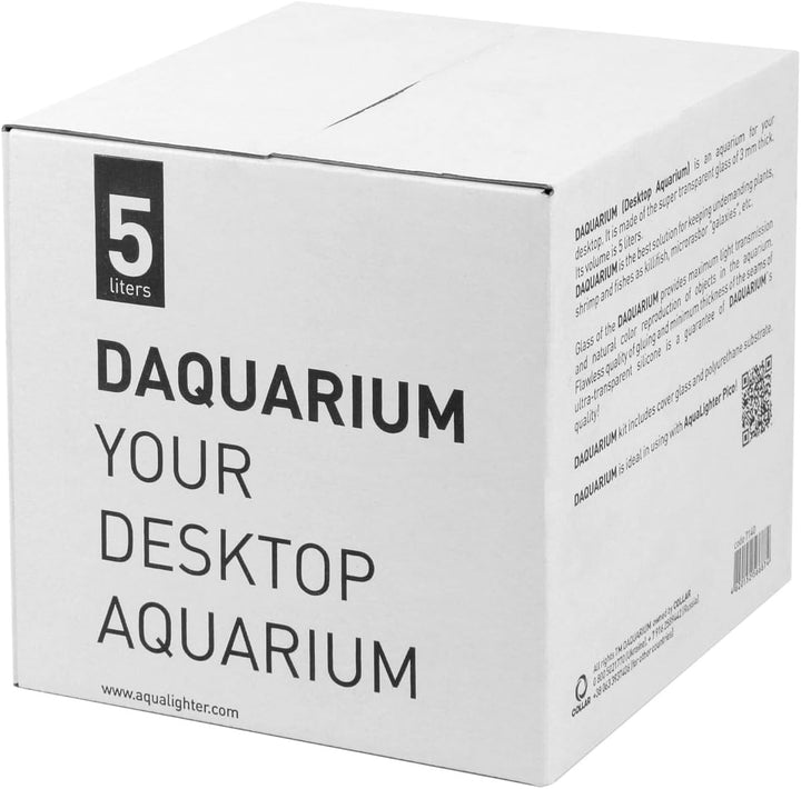 Collar Aquarium 5 l - Weissglas - Nano-Aquarium mit ultra-transparentem Glas - mit Abdeckscheibe und