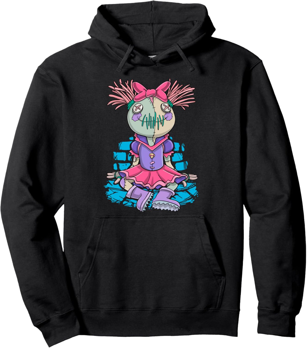 Pastell Goth Kawaii Voodoo Puppe Pullover Hoodie