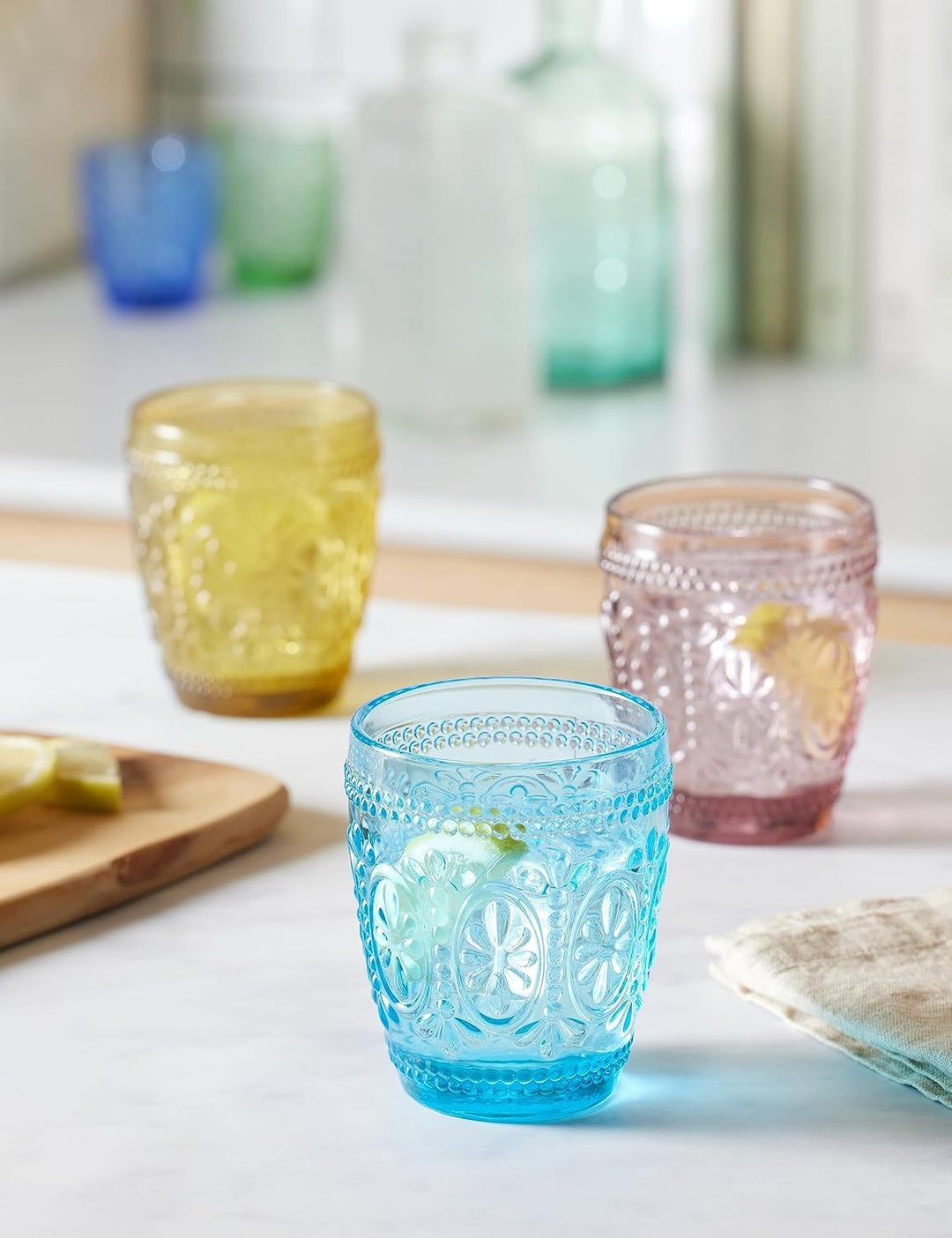 Villa d’Este Home Tivoli 5907719 Kora Light/Imperial Set 6 Wassergläser 295 ml aus Glas, Hell