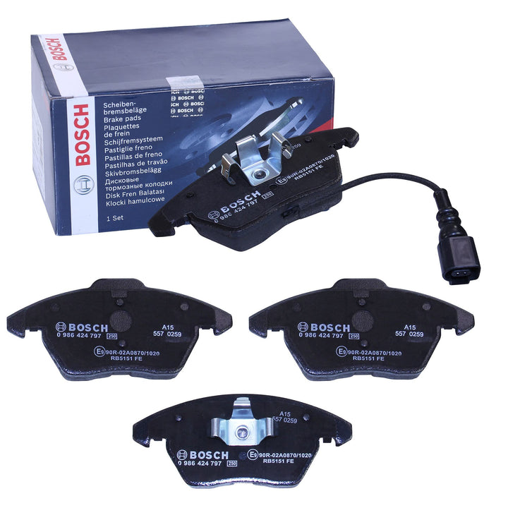 Bosch BP938 Bremsbeläge - Vorderachse - ECE-R90 Zertifizierung - vier Bremsbeläge pro Set Single, Si