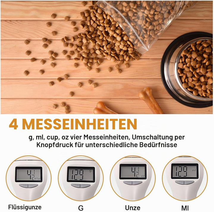 Sporgo 2 Stück Digitale Löffelwaage Präzise auf 1g: Digitale Küchenwaage 800g mit LCD Display, Messl