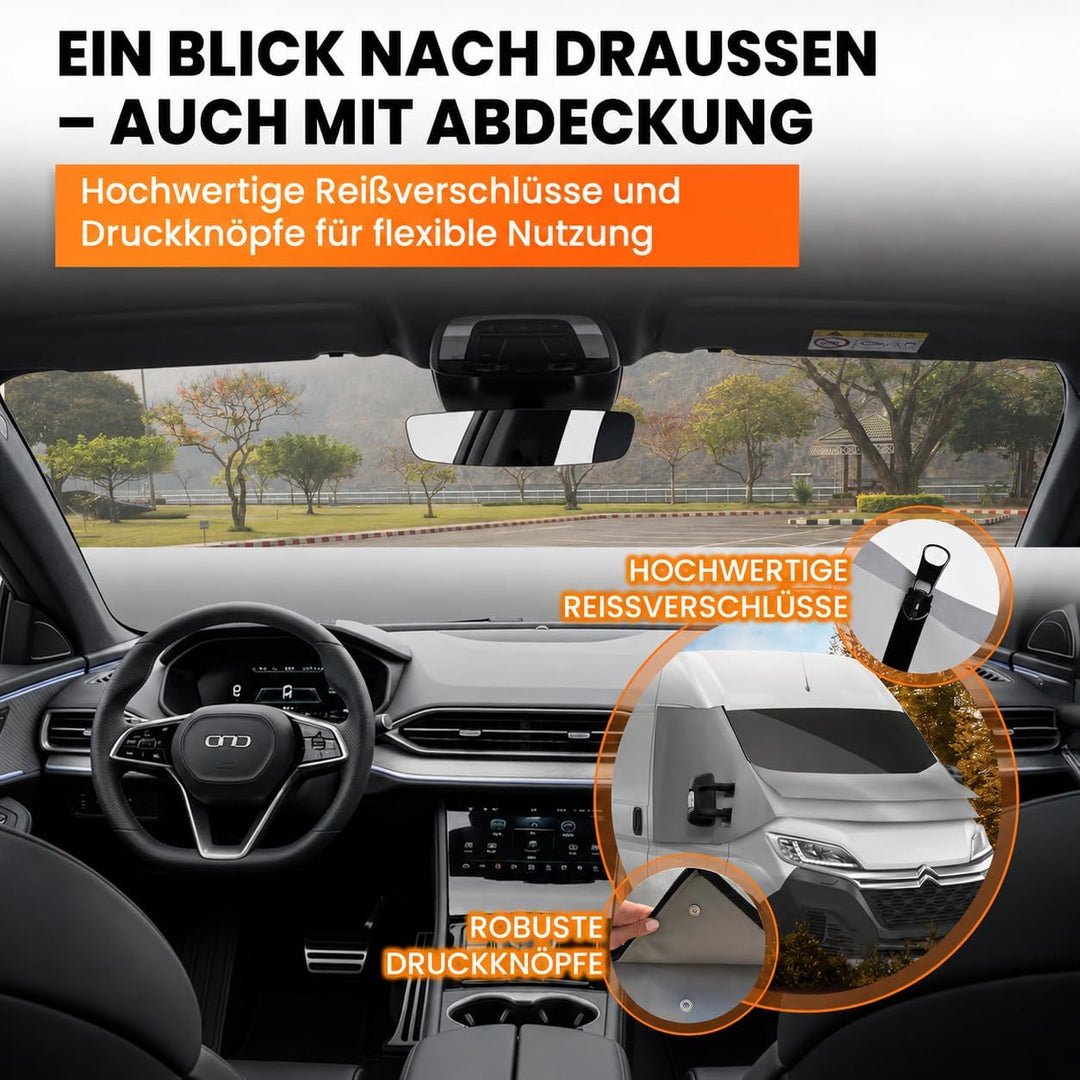 FIAT Ducato Frontscheibenabdeckung – hochwertige, wetterfeste Thermomatte aussen mit effektivem Sonn