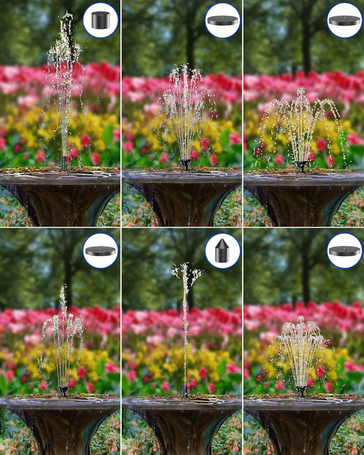 Biling Solar Springbrunnen für aussen, 2.5W Solar Teichpumpe mit Filter Solar Brunnenpumpen, Solar W