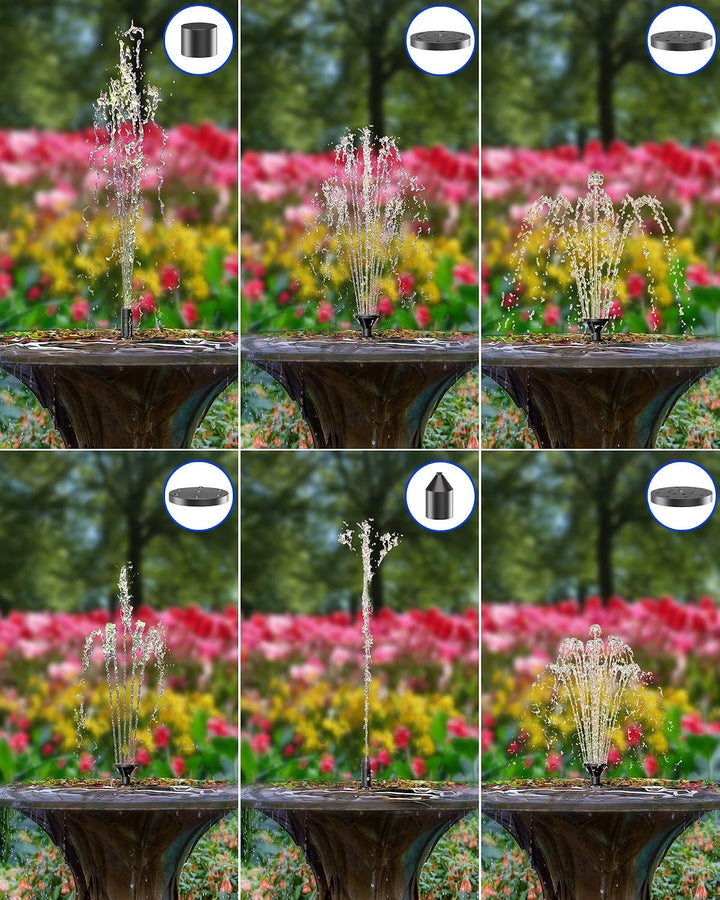 Biling Solar Springbrunnen für aussen, 2.5W Solar Teichpumpe mit Filter Solar Brunnenpumpen, Solar W