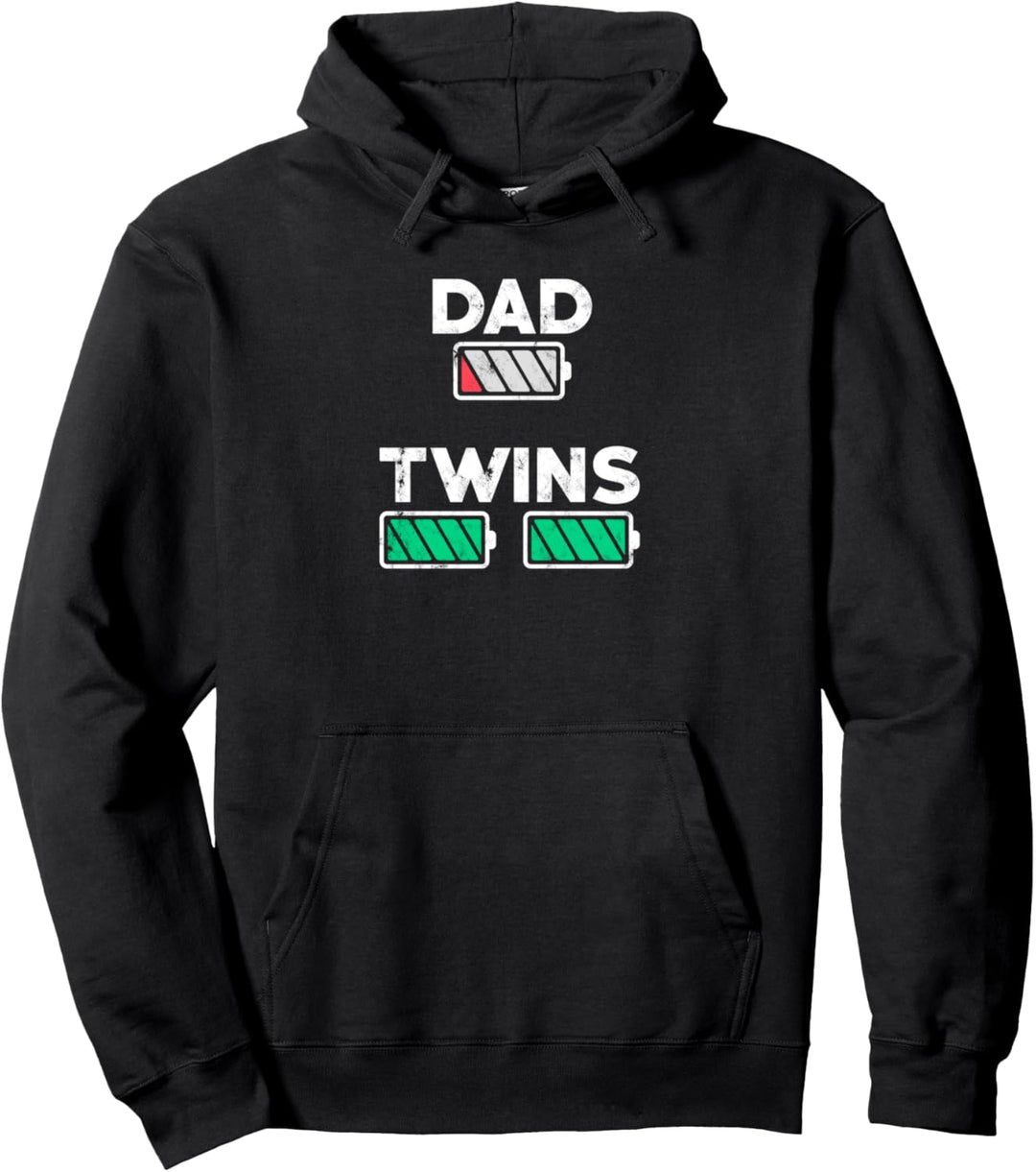 Papa Zwillinge Lustig Batterie Zwillingspapa Pullover Hoodie