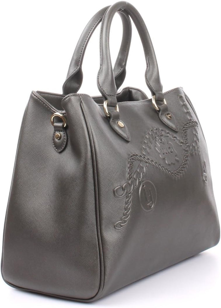 Liu Jo BOSTON BAG N66227E0140 Damen Bowlingtaschen 34x27x17 cm (B x H x T), Grau (Gun metal 90011)